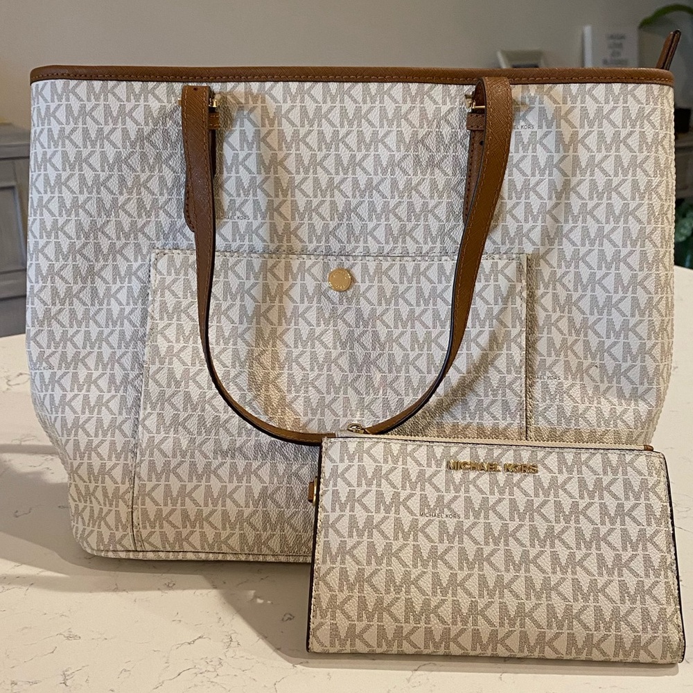 Michael Kors Logo Tote and Wallet